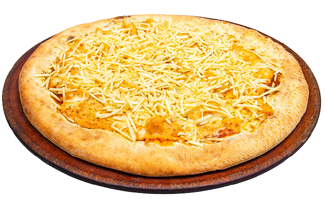 Foto de uma pizza de strognof que está no cardápio da pizzaria Jama